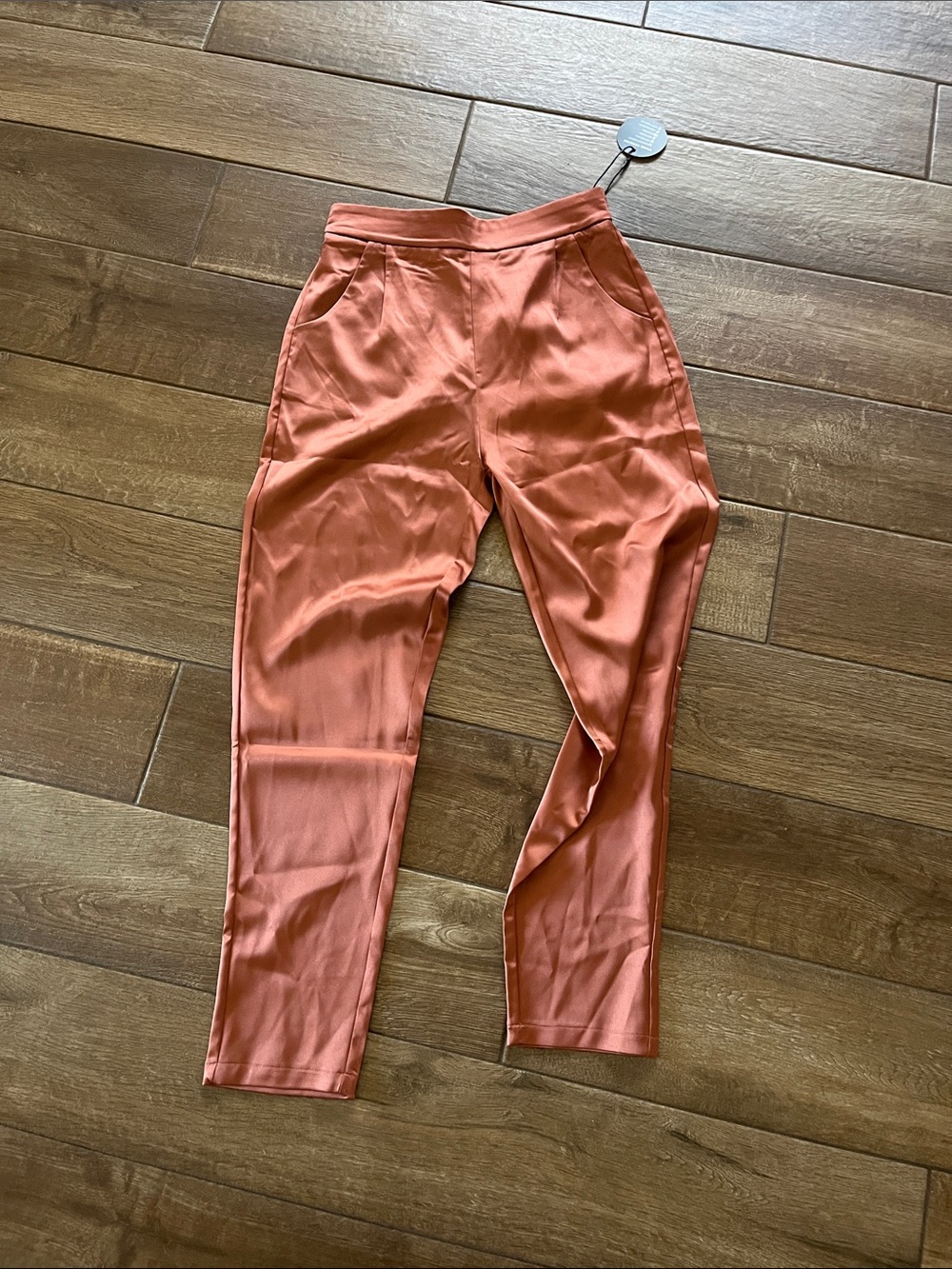 High-Rise Ankle Pants in Burnt Orange